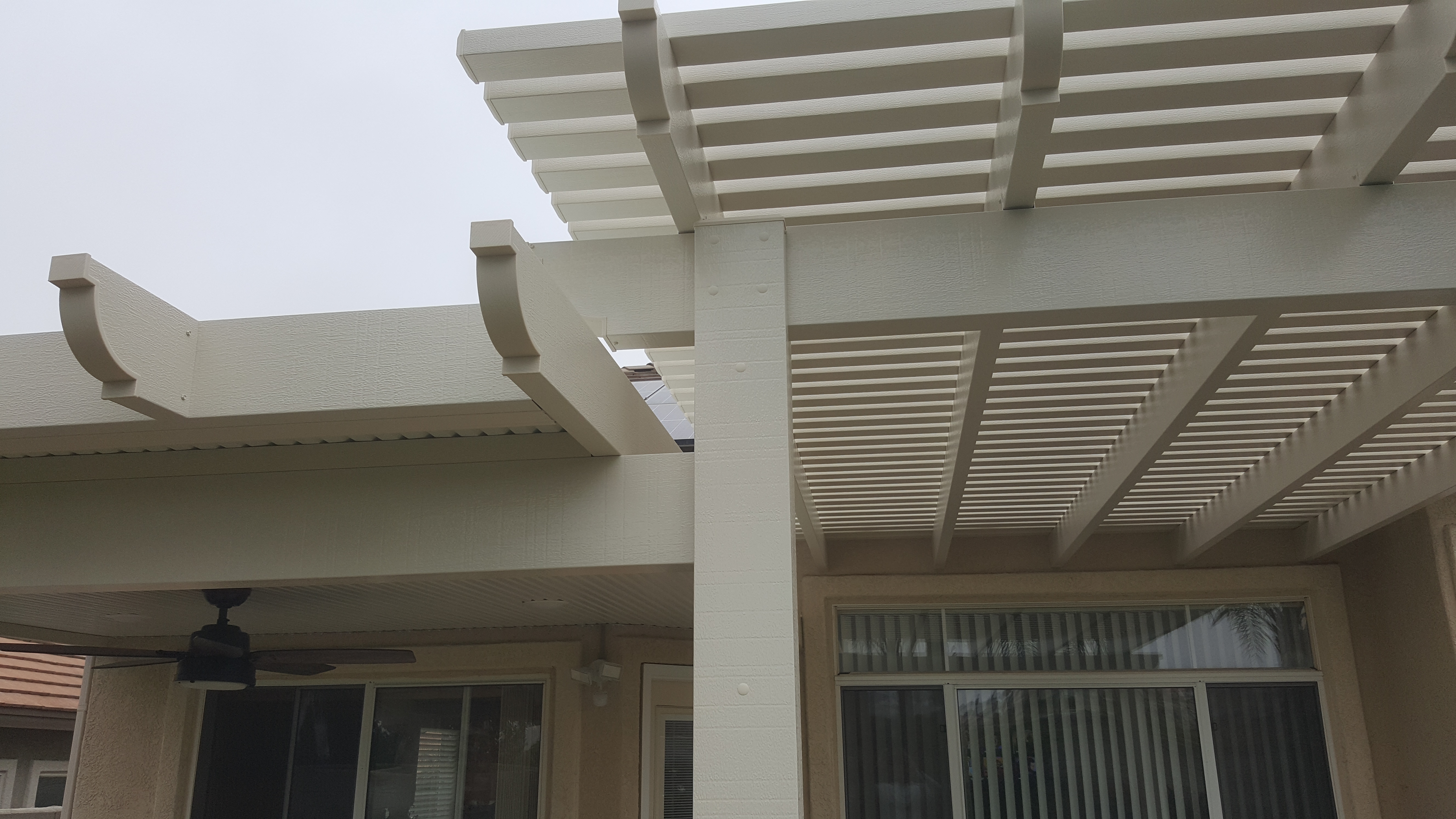 Open-lattice aluminum patio cover install — Mr. Patio Cover, Southern California