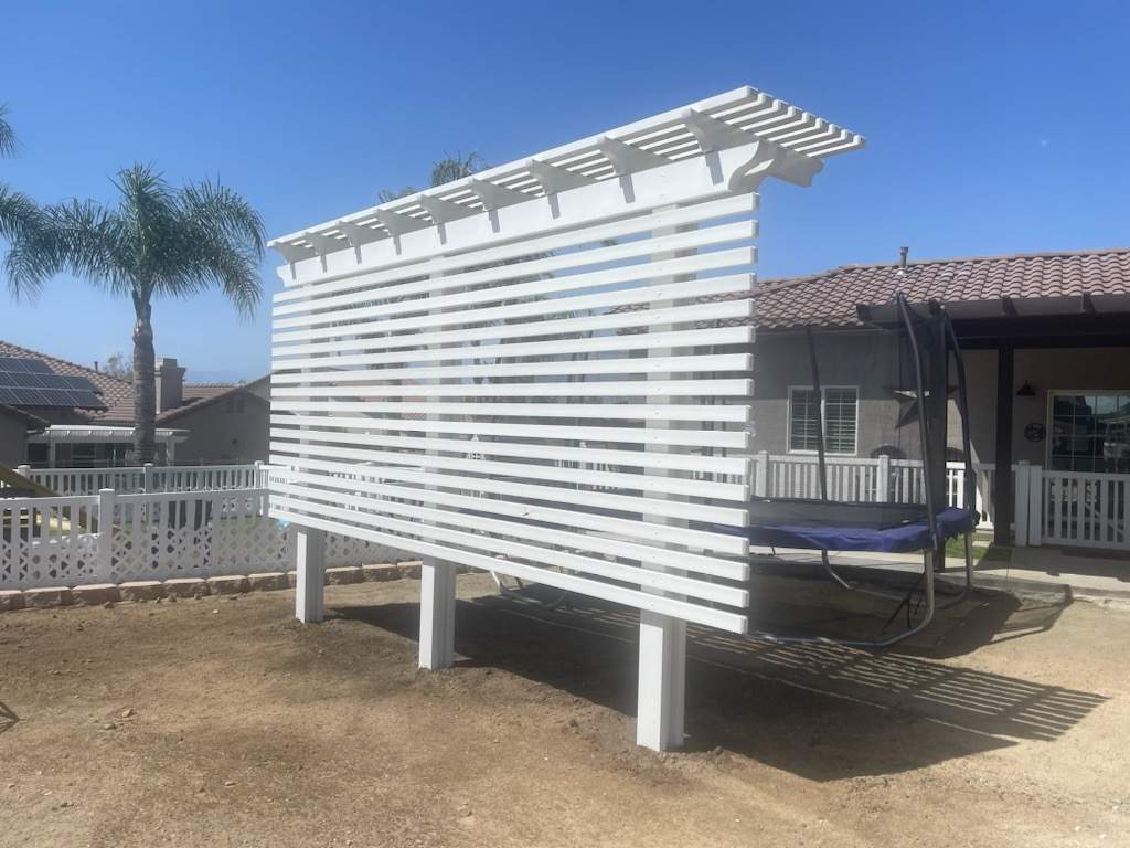 Open-lattice aluminum patio cover install — Mr. Patio Cover, Southern California