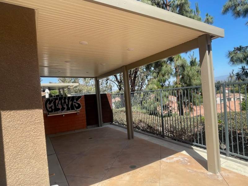 Non-insulated flat-pan patio cover install — Mr. Patio Cover, Southern California