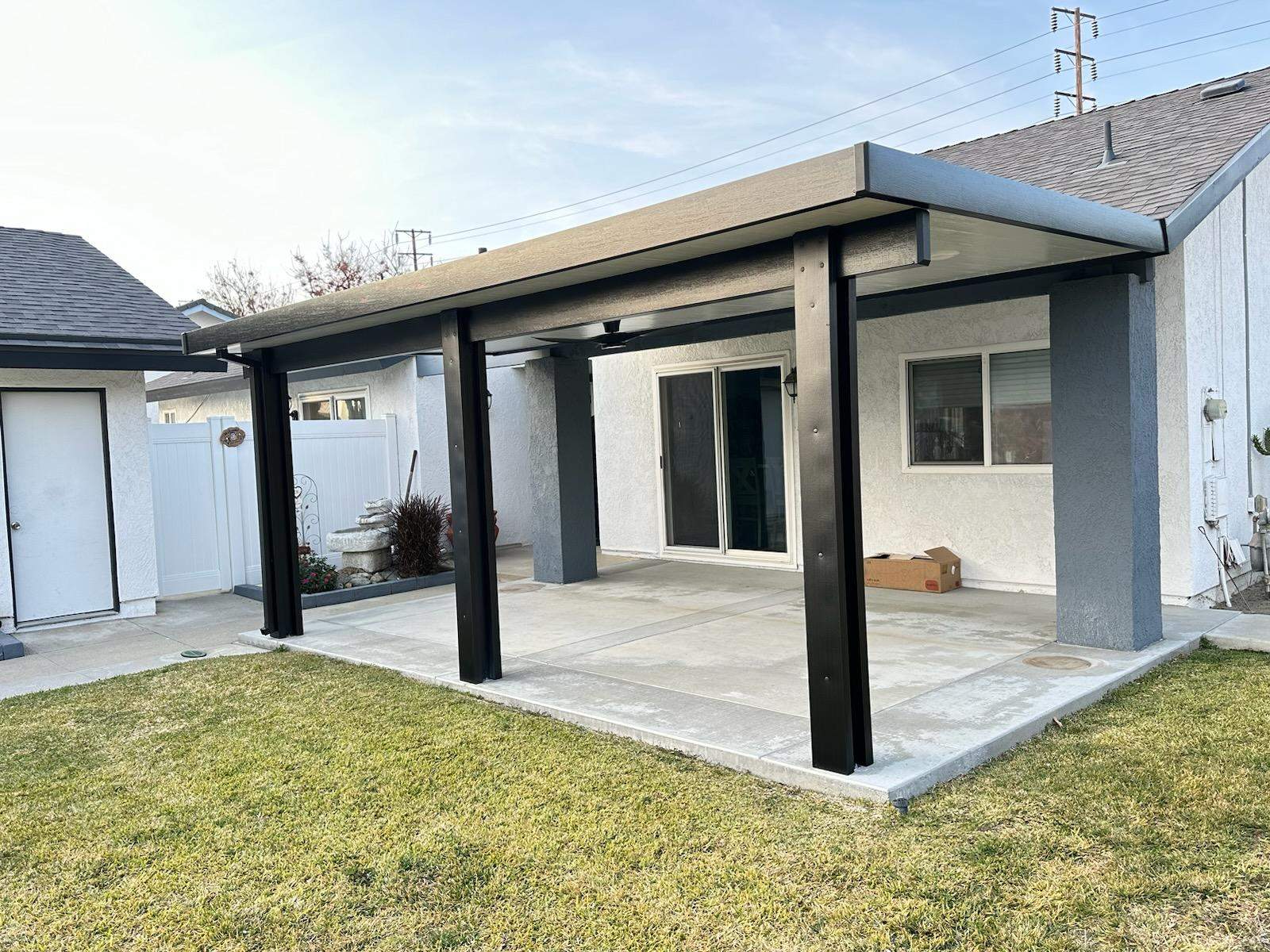 Insulated aluminum patio cover install — Mr. Patio Cover, Southern California