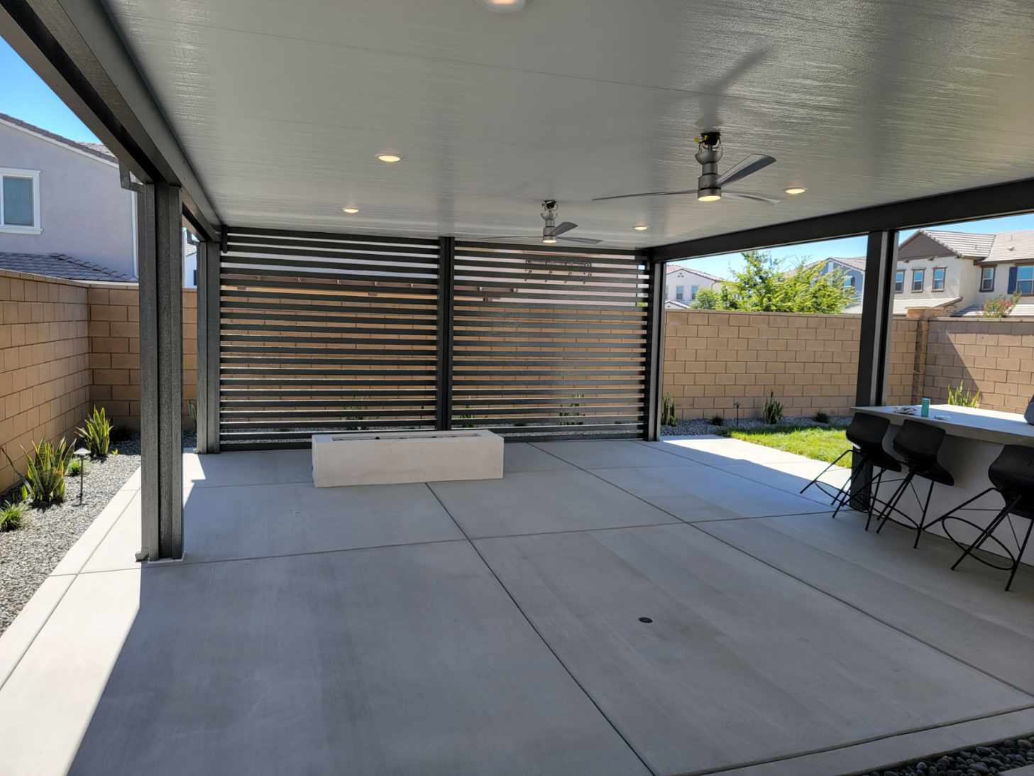 Insulated aluminum patio cover install — Mr. Patio Cover, Southern California