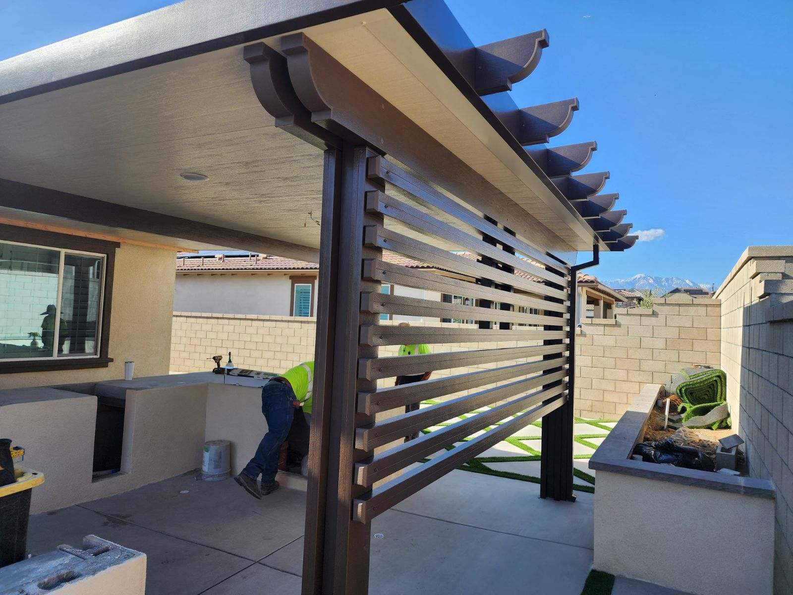 Insulated aluminum patio cover install — Mr. Patio Cover, Southern California