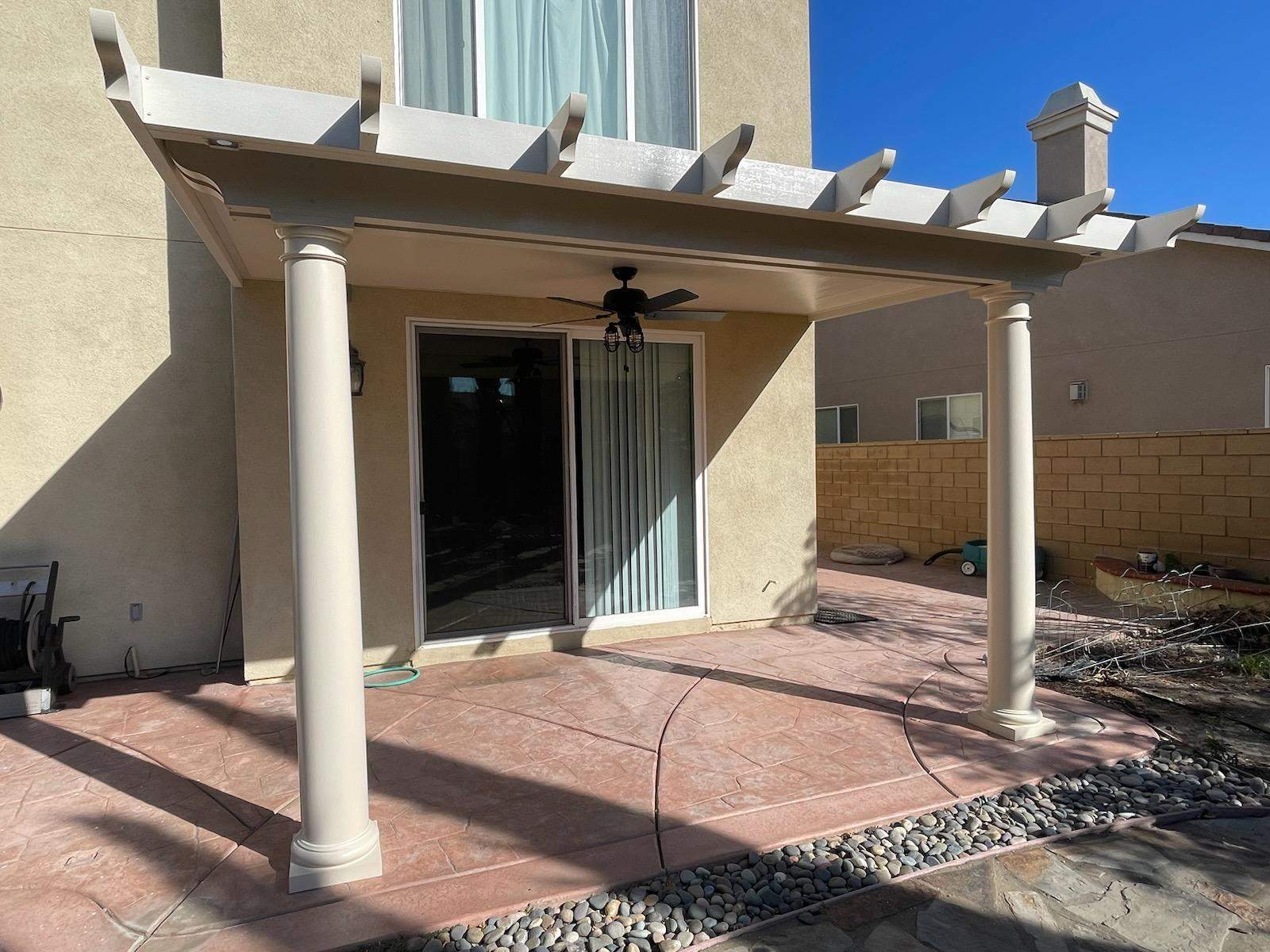 Insulated aluminum patio cover install — Mr. Patio Cover, Southern California