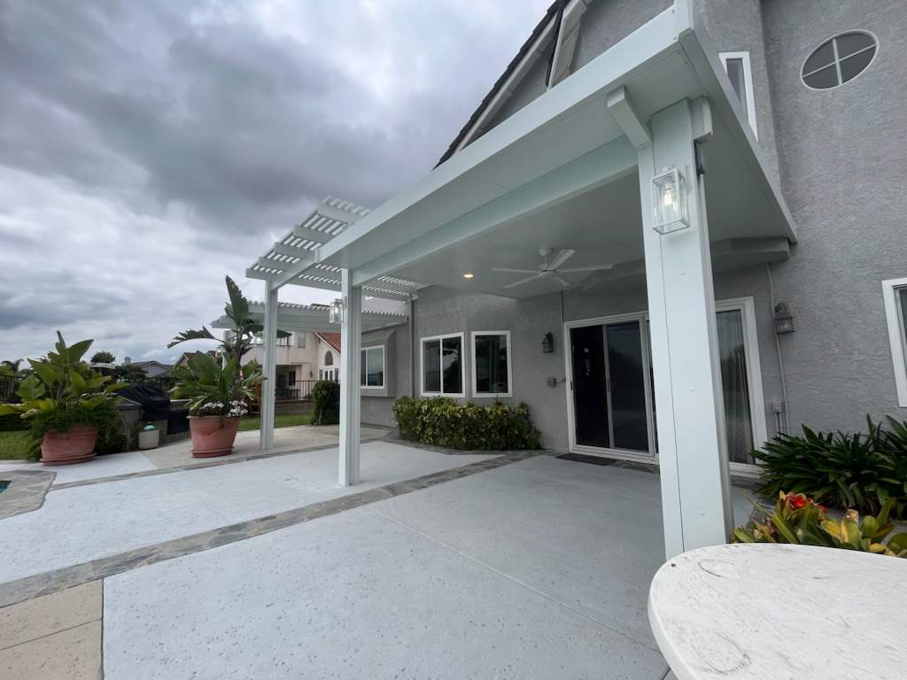 Insulated aluminum patio cover install — Mr. Patio Cover, Southern California