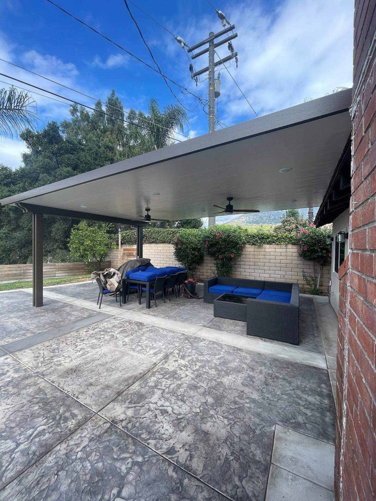 Insulated aluminum patio cover install — Mr. Patio Cover, Southern California