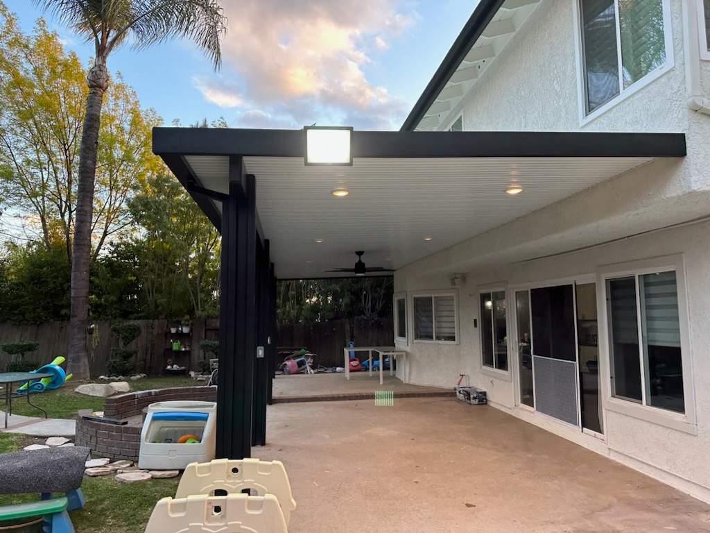 Non-insulated flat-pan patio cover install — Mr. Patio Cover, Southern California