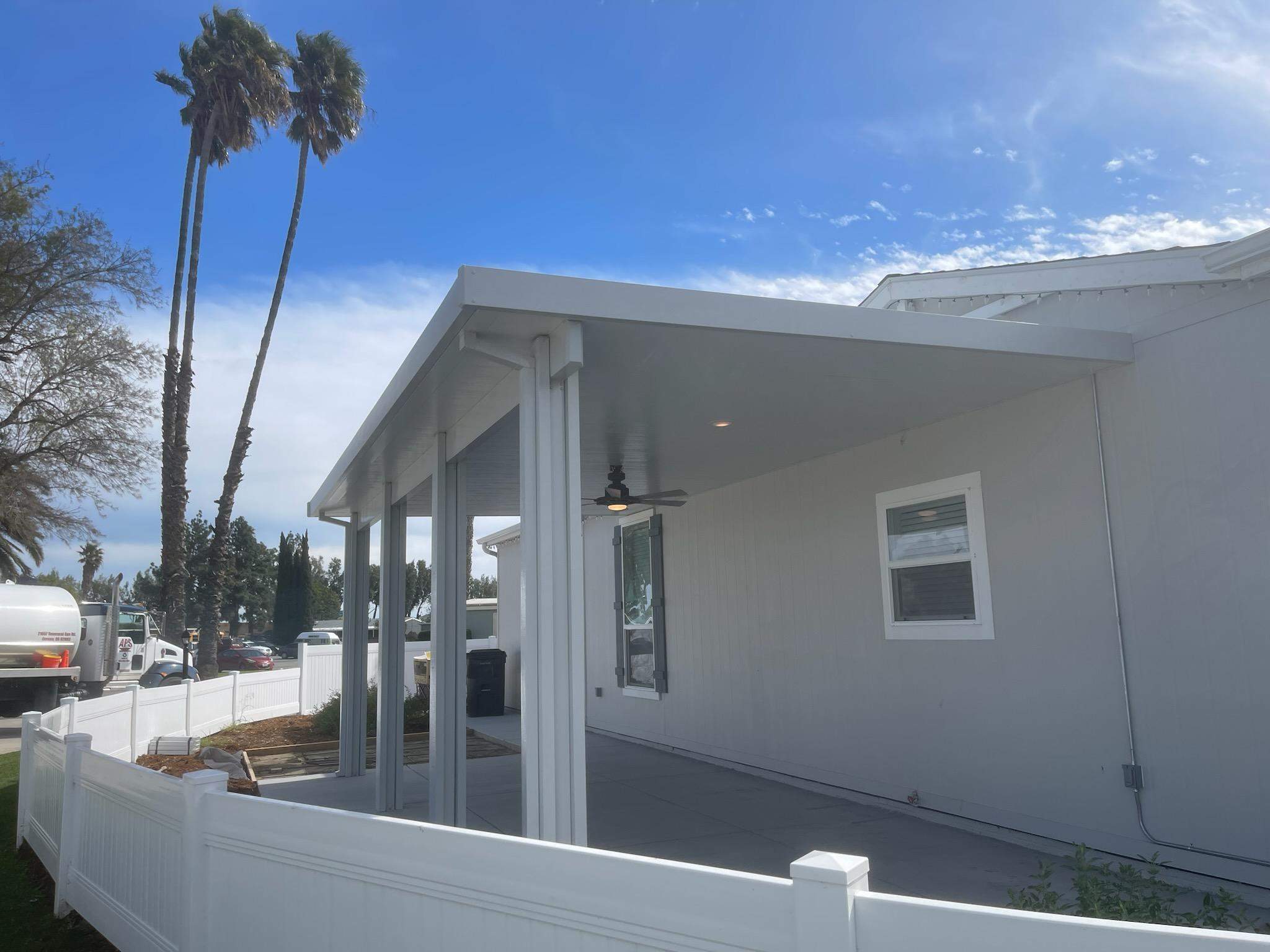 Insulated aluminum patio cover install — Mr. Patio Cover, Southern California