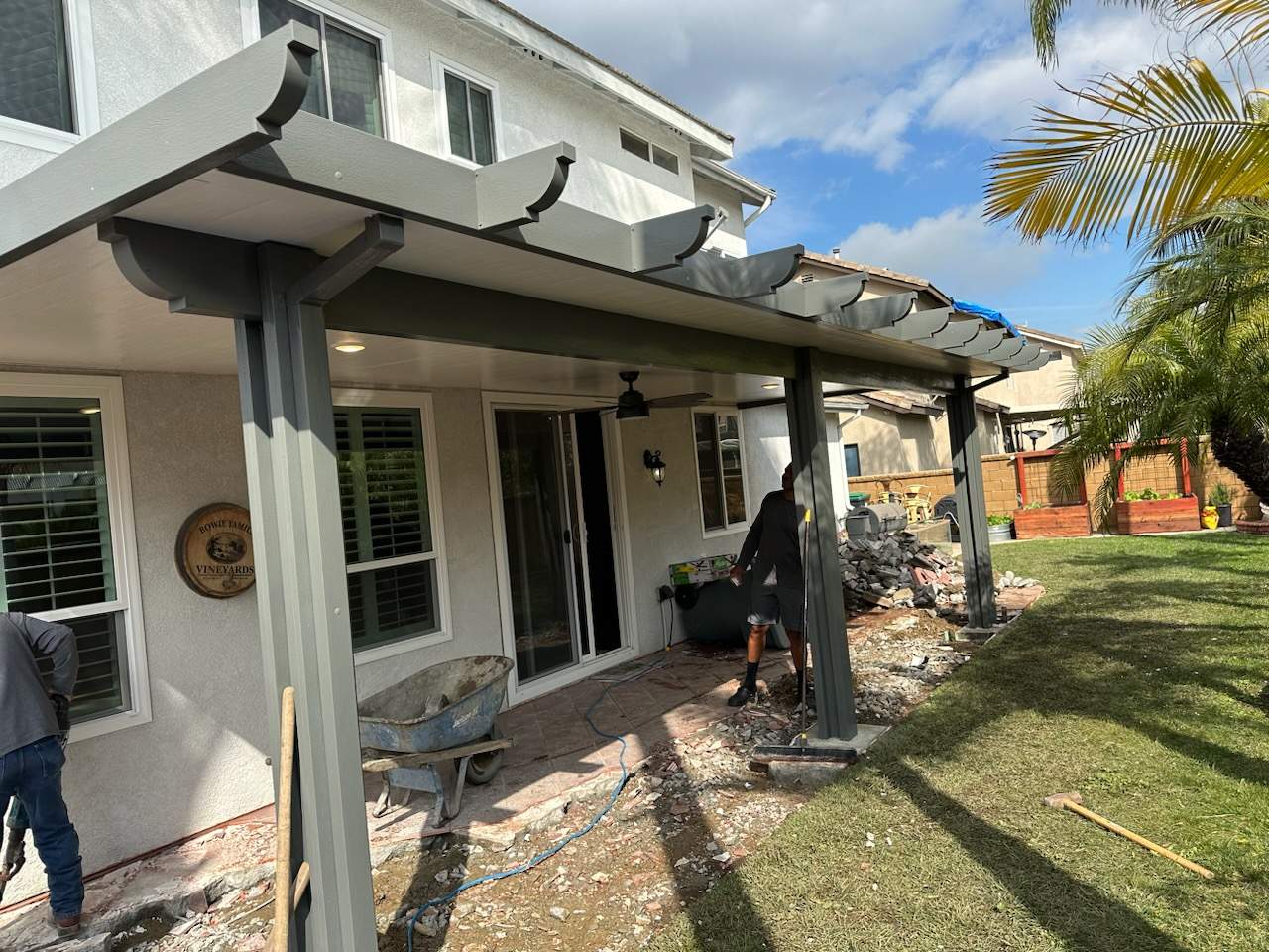 Insulated aluminum patio cover install — Mr. Patio Cover, Southern California