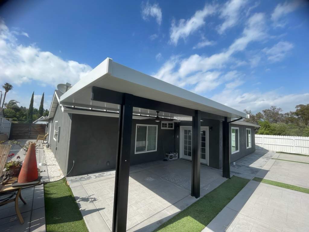 Insulated aluminum patio cover install — Mr. Patio Cover, Southern California