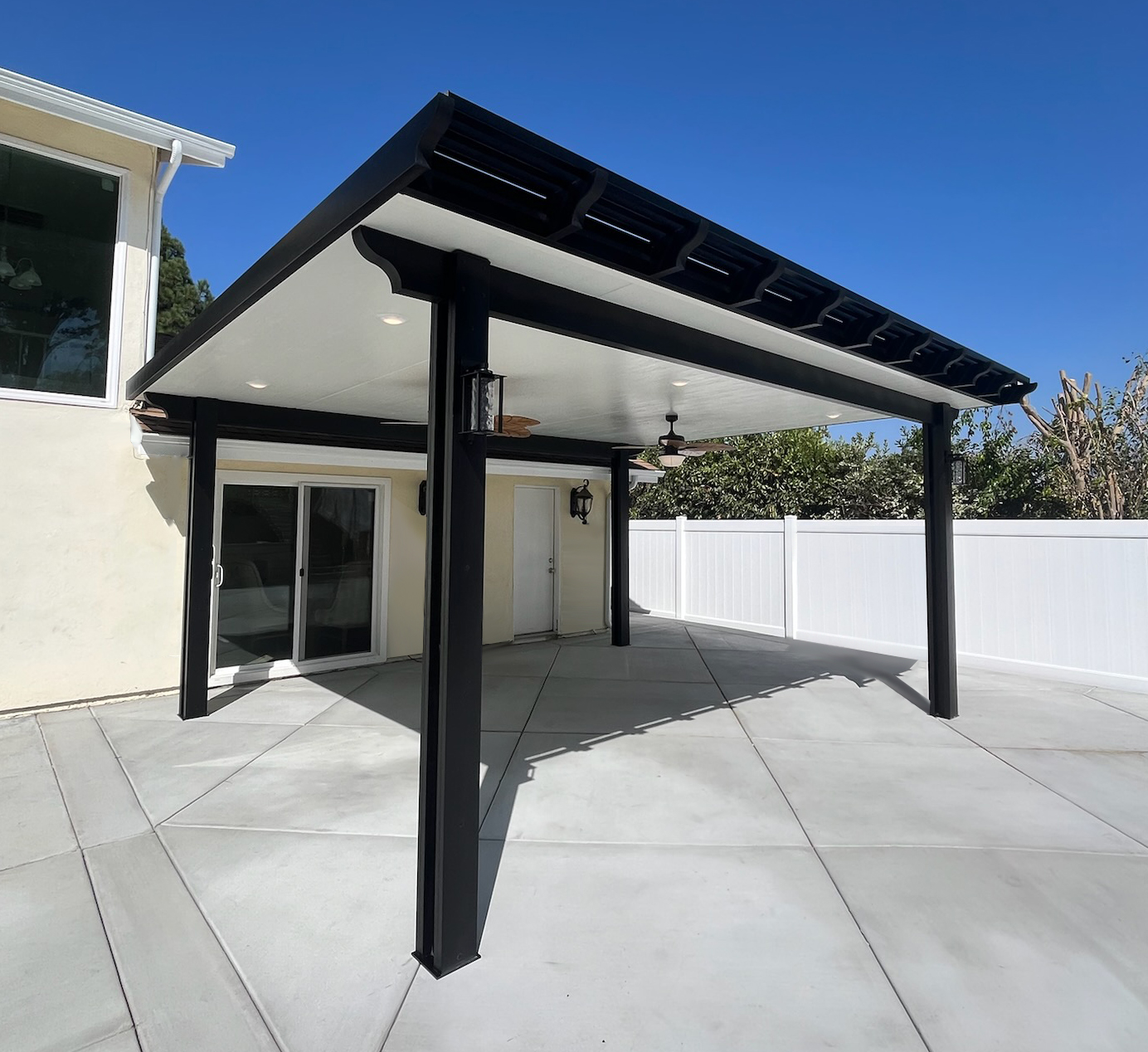 Insulated aluminum patio cover install — Mr. Patio Cover, Southern California