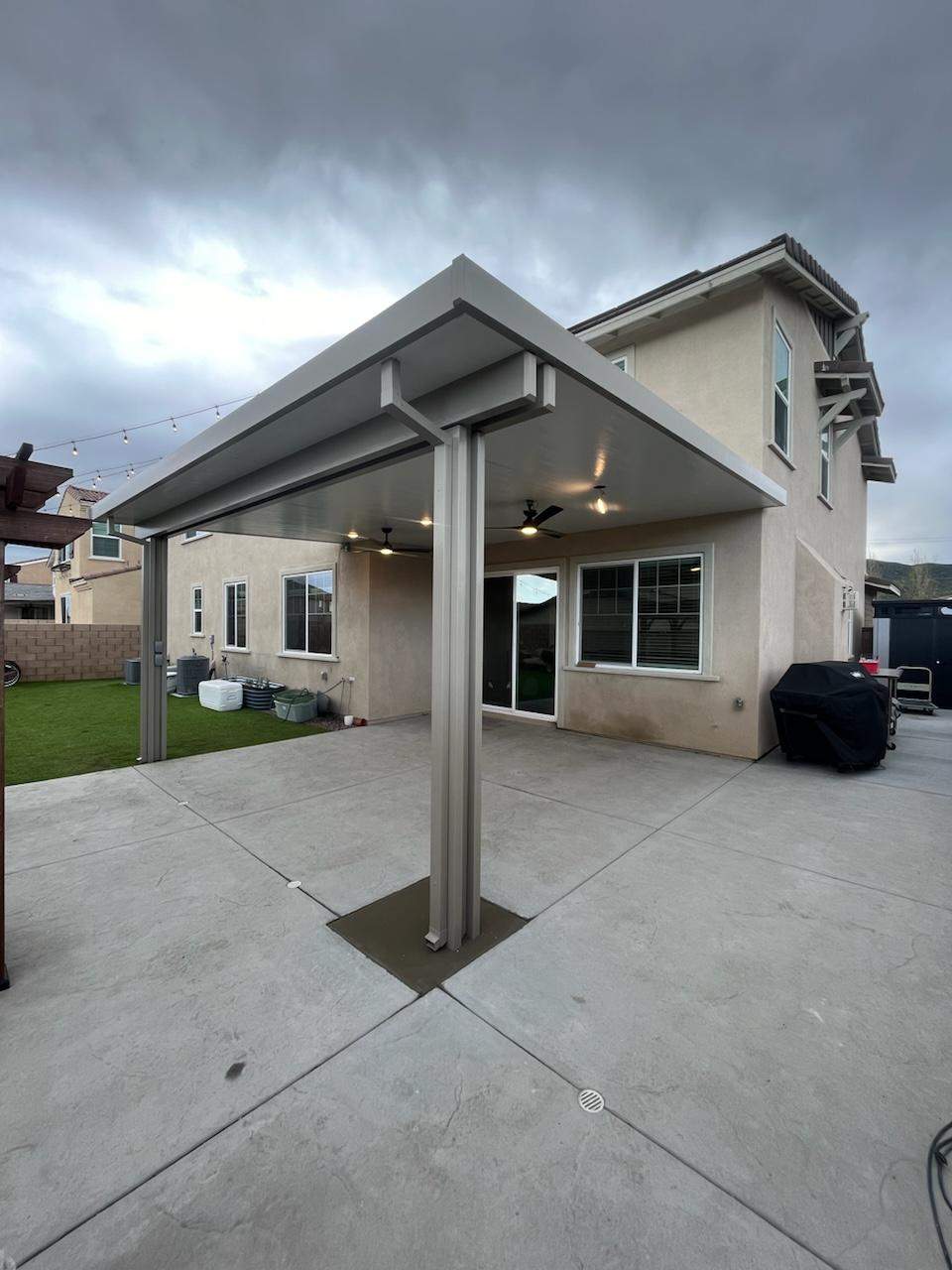 Insulated aluminum patio cover install — Mr. Patio Cover, Southern California