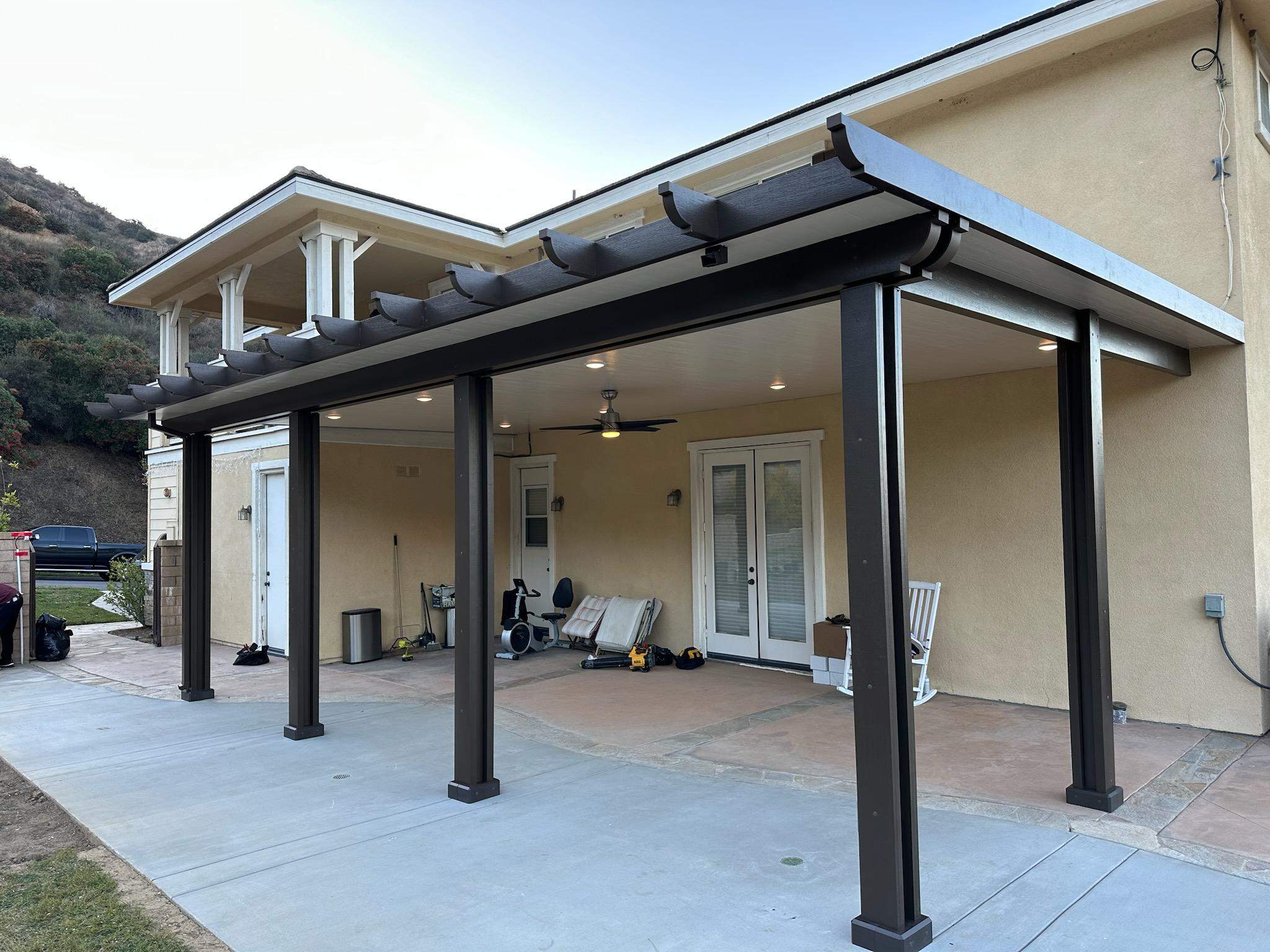 Insulated aluminum patio cover install — Mr. Patio Cover, Southern California