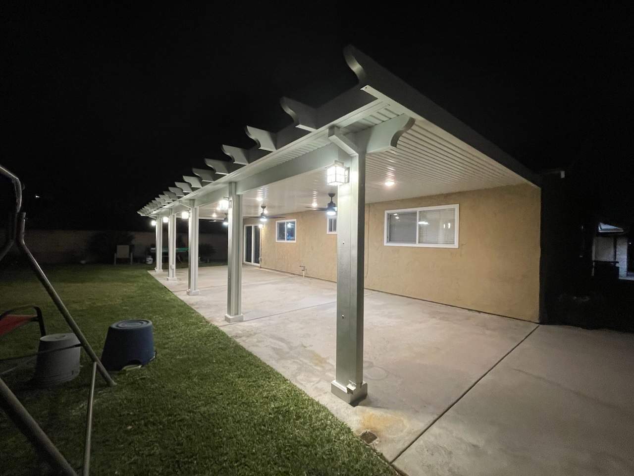 Non-insulated flat-pan patio cover install — Mr. Patio Cover, Southern California