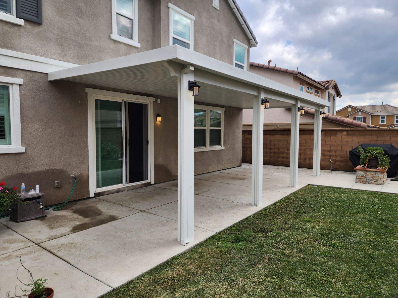 Non-insulated flat-pan patio cover install — Mr. Patio Cover, Southern California