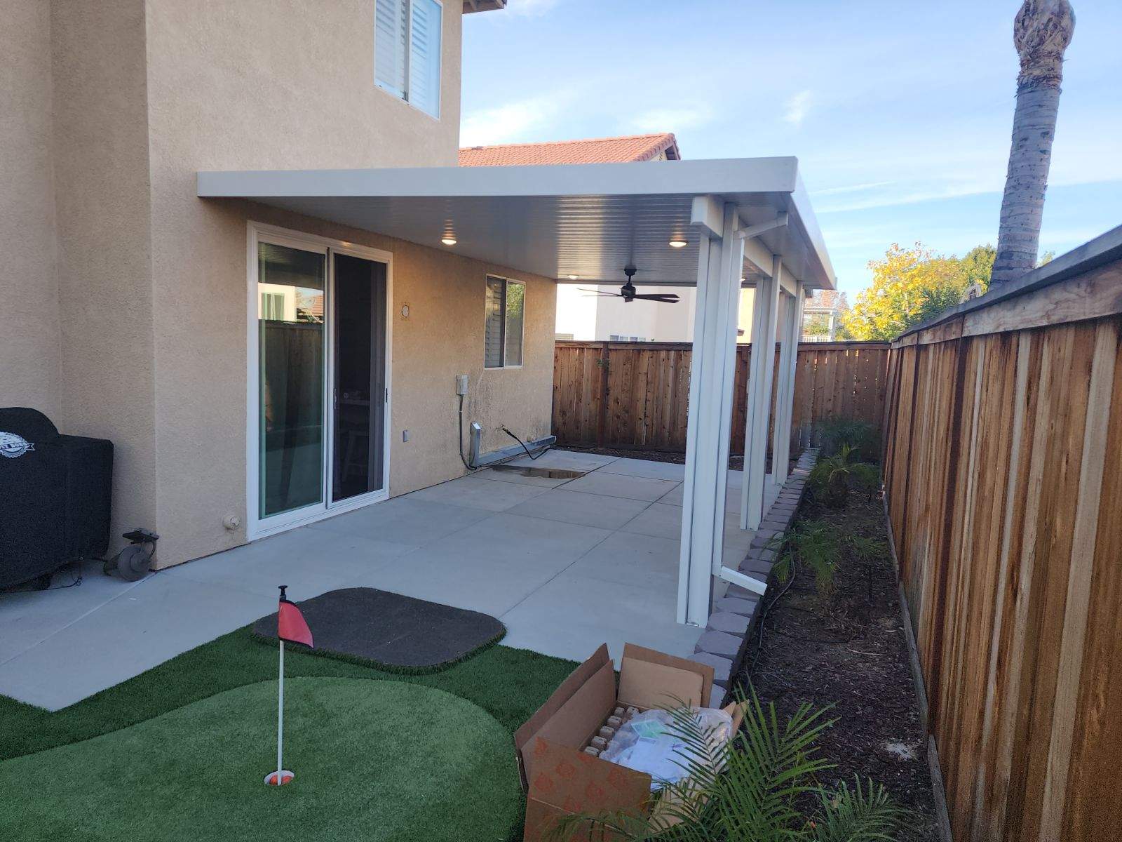 Non-insulated flat-pan patio cover install — Mr. Patio Cover, Southern California