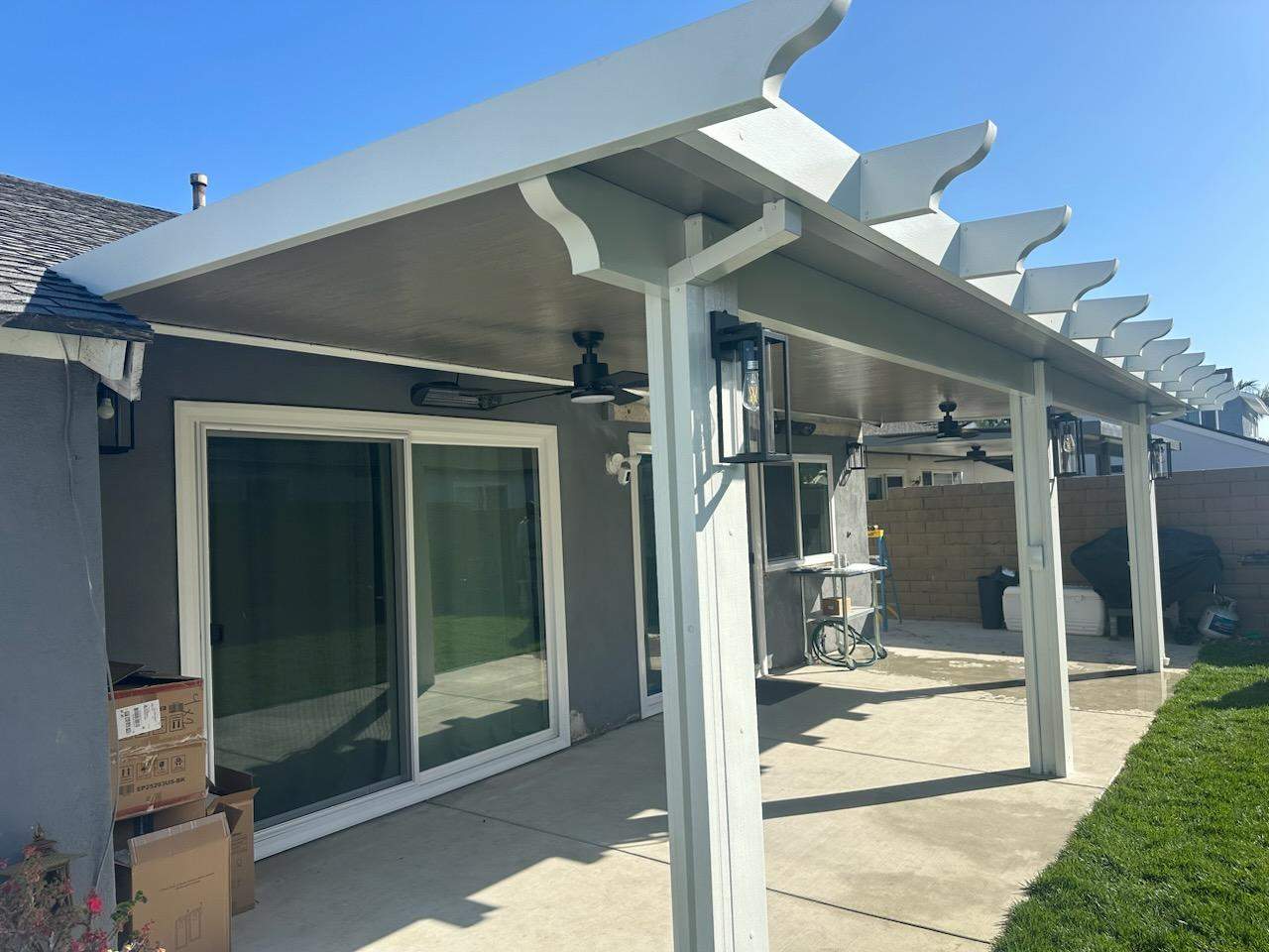 Insulated aluminum patio cover install — Mr. Patio Cover, Southern California