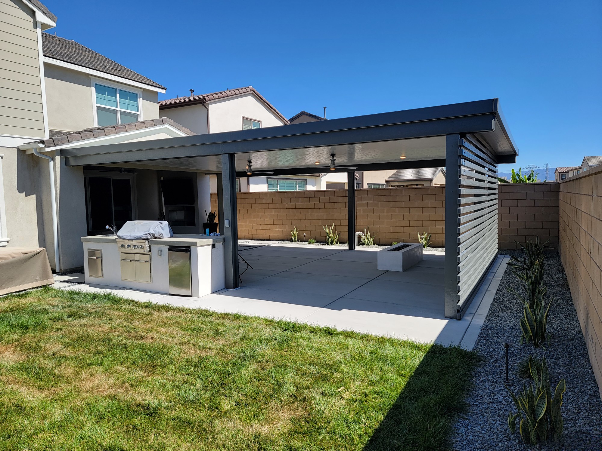Insulated aluminum patio cover install — Mr. Patio Cover, Southern California