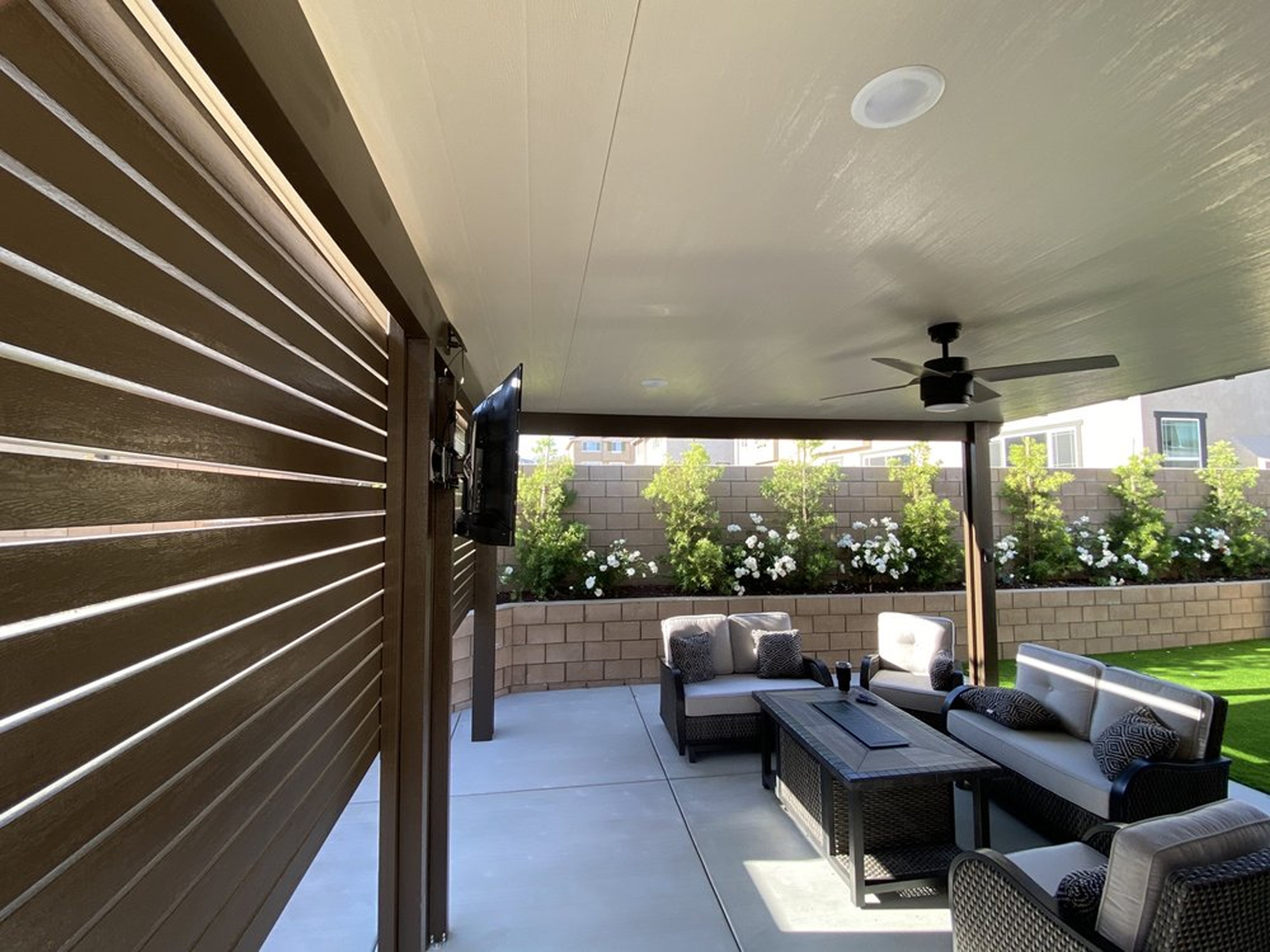 Insulated aluminum patio cover install — Mr. Patio Cover, Southern California
