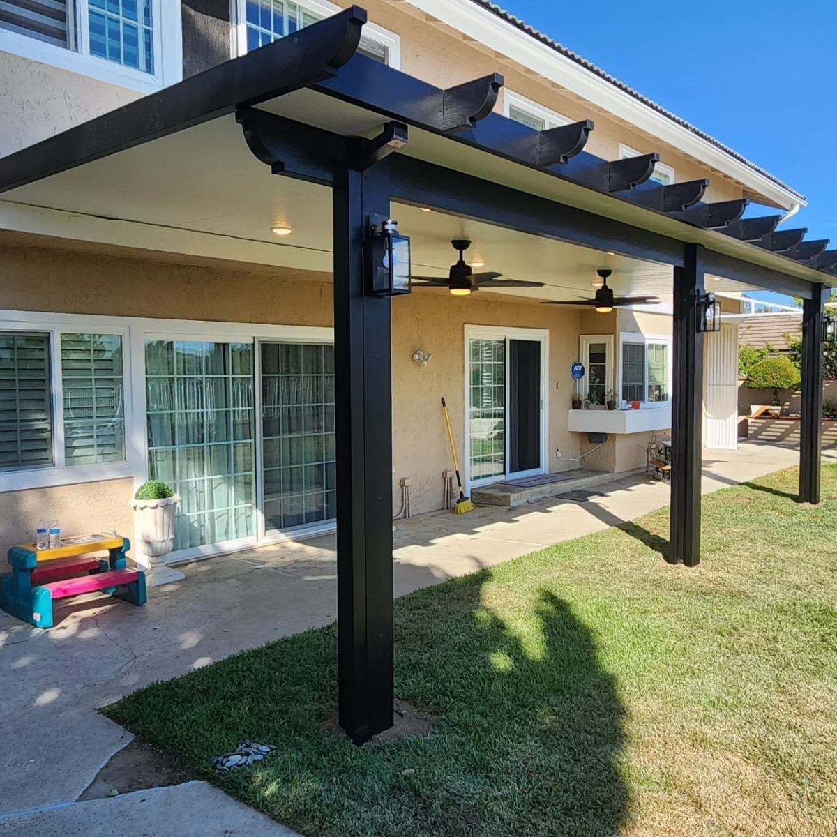 Insulated aluminum patio cover install — Mr. Patio Cover, Southern California