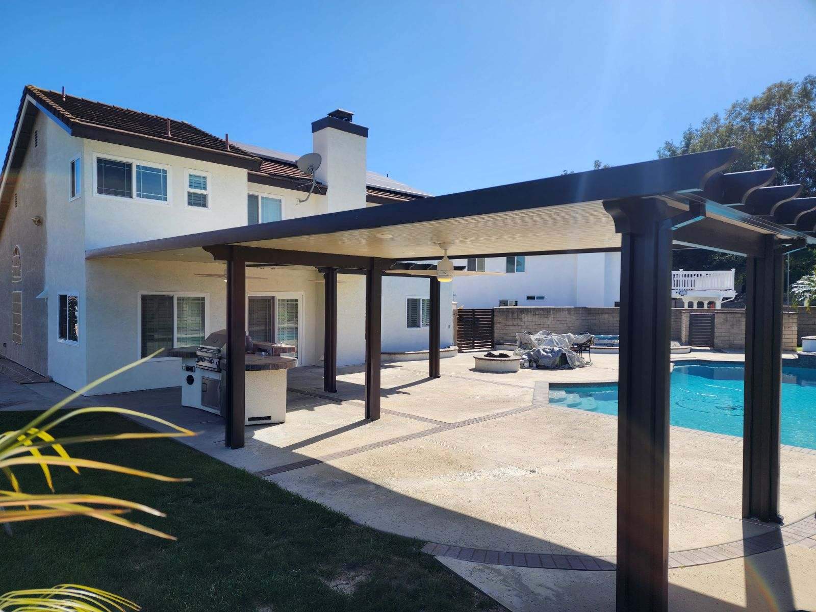 Insulated aluminum patio cover install — Mr. Patio Cover, Southern California
