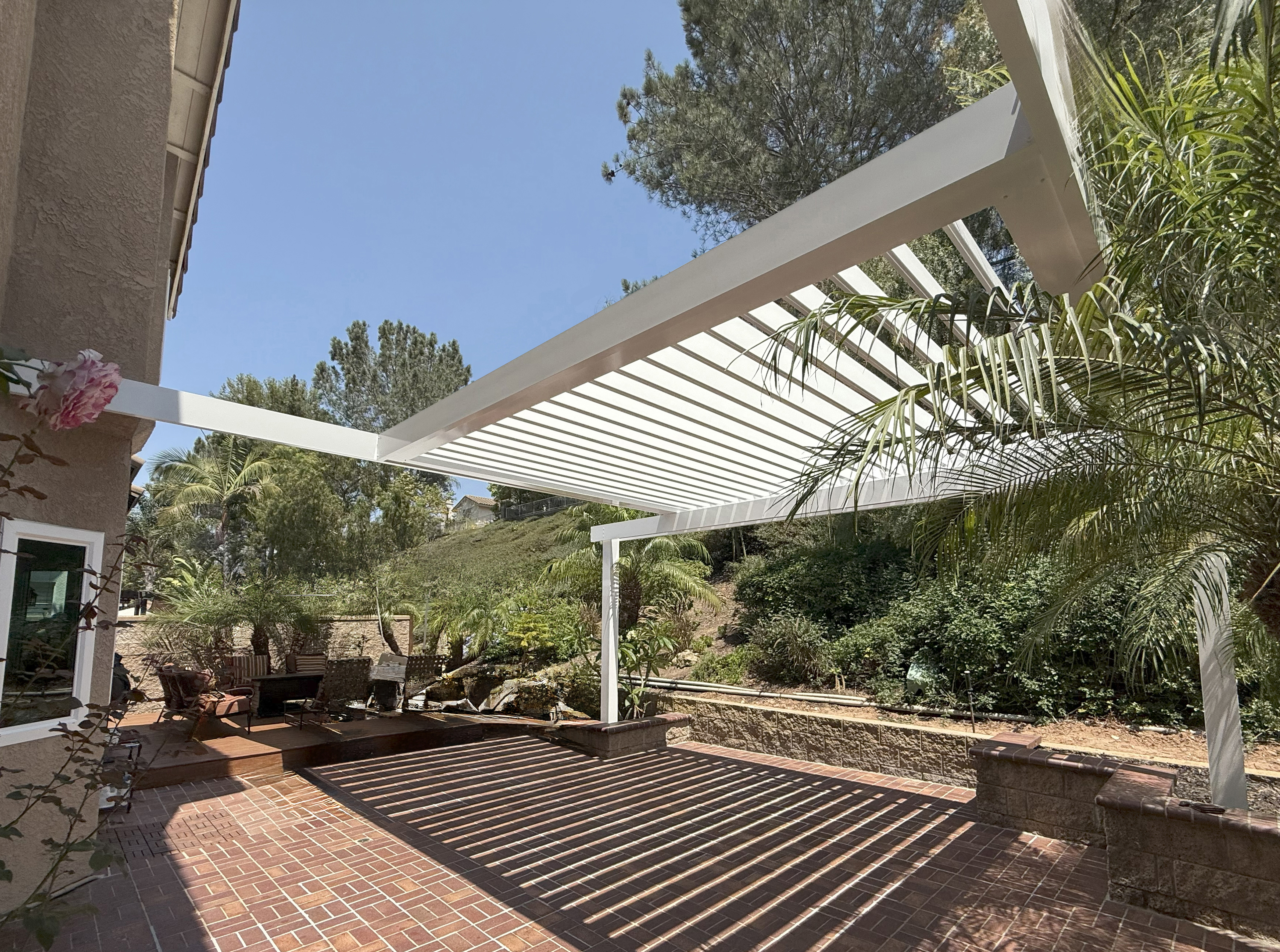 Velaro adjustable-louver pergola install — Mr. Patio Cover, Southern California