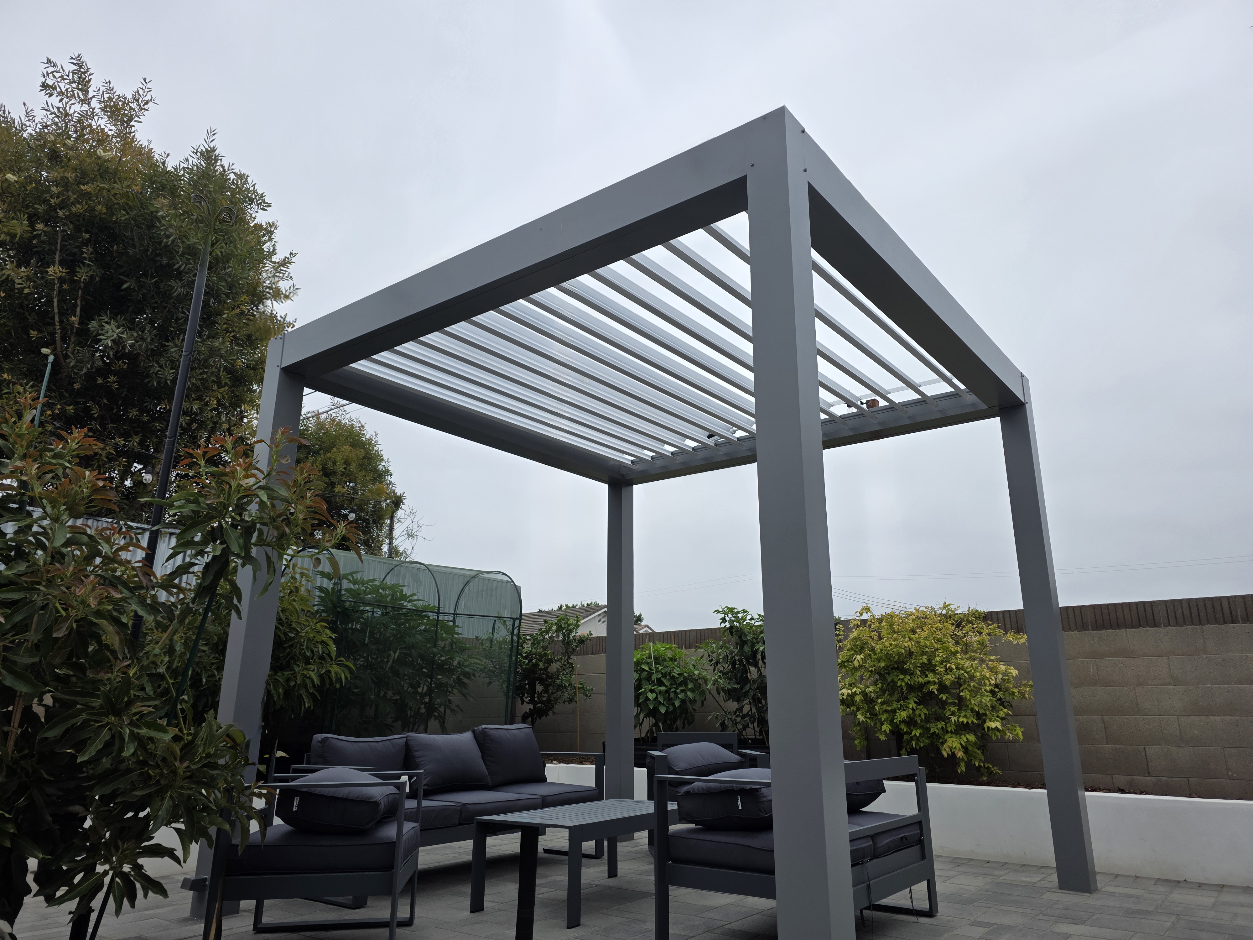 Velaro adjustable-louver pergola install — Mr. Patio Cover, Southern California