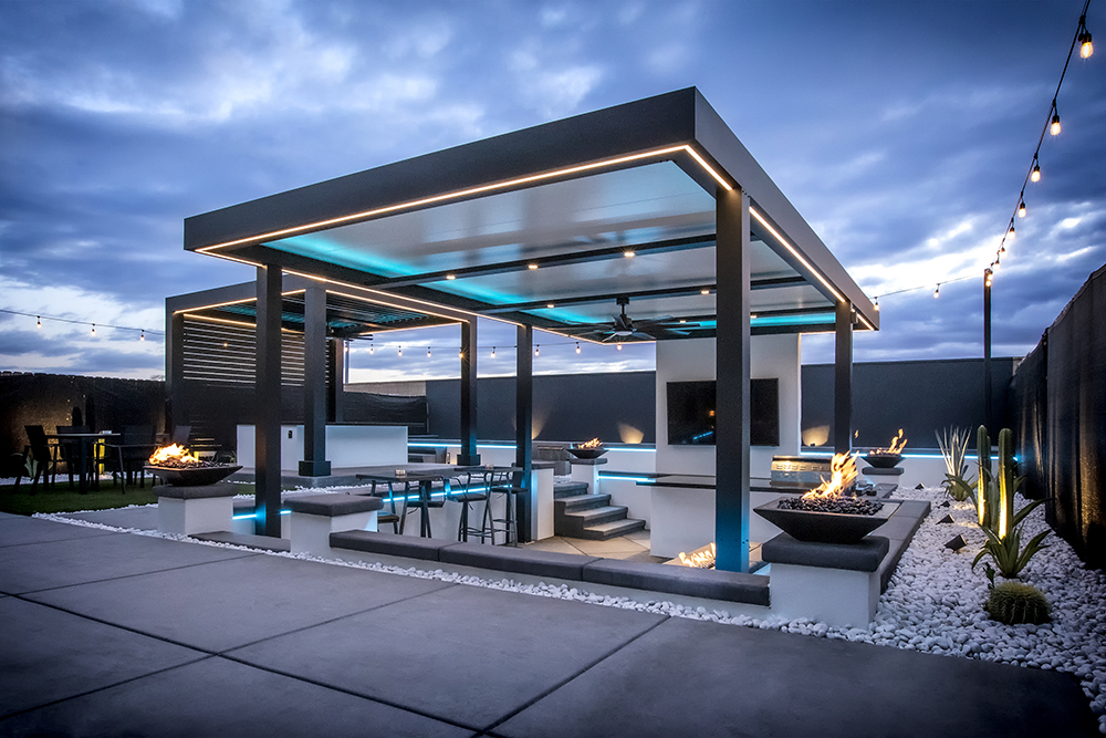 Velaro adjustable-louver pergola install — Mr. Patio Cover, Southern California