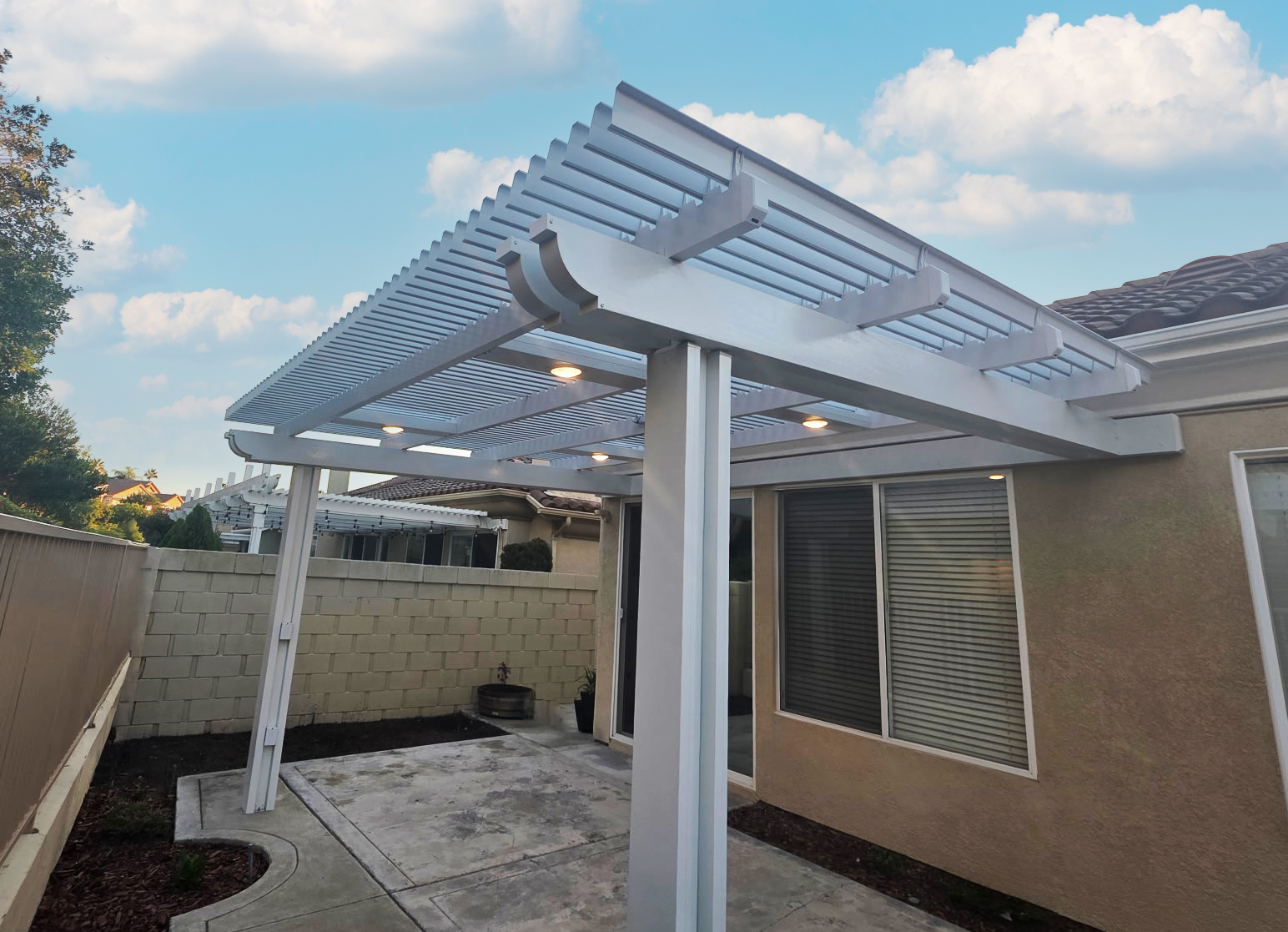 Velaro adjustable-louver pergola install — Mr. Patio Cover, Southern California