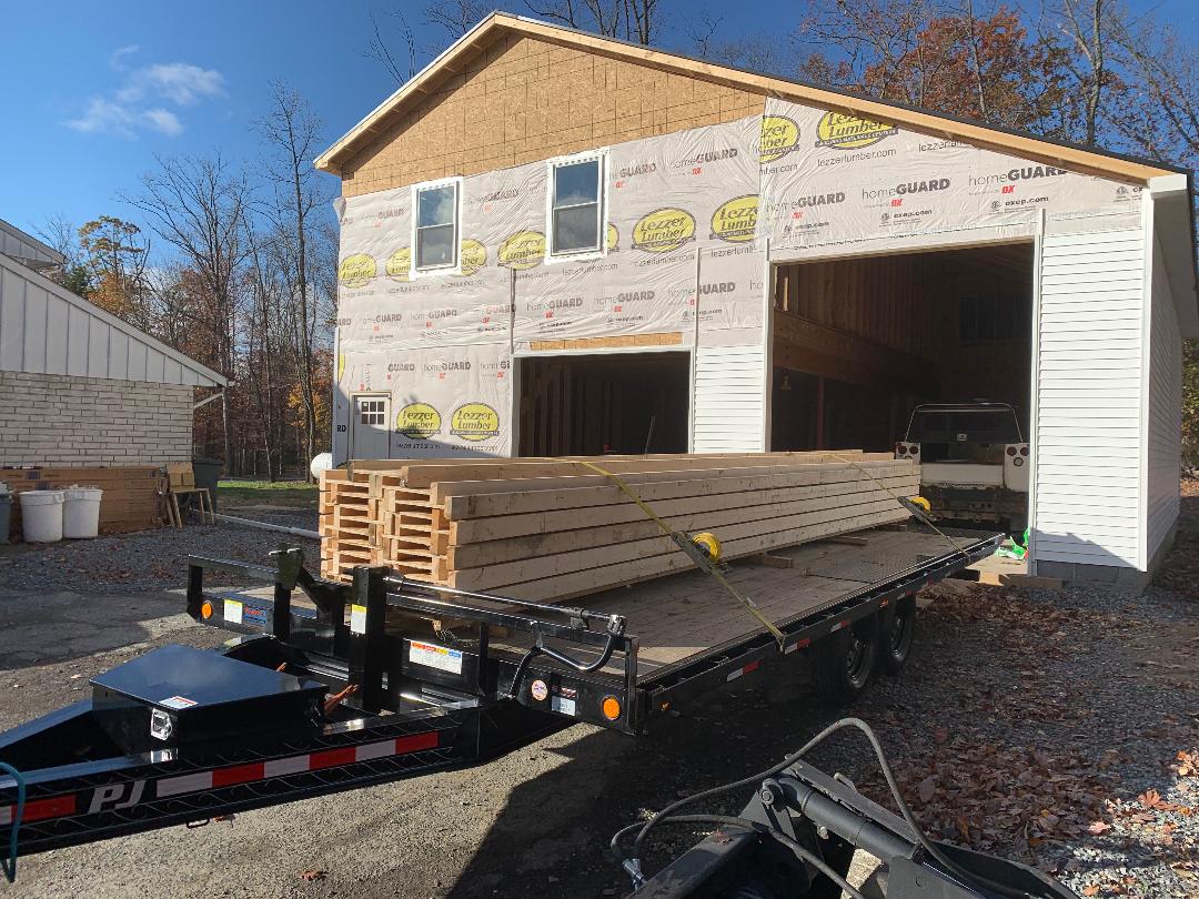 22 foot PJ tilt deckover trailer rental near Doylestown, PA