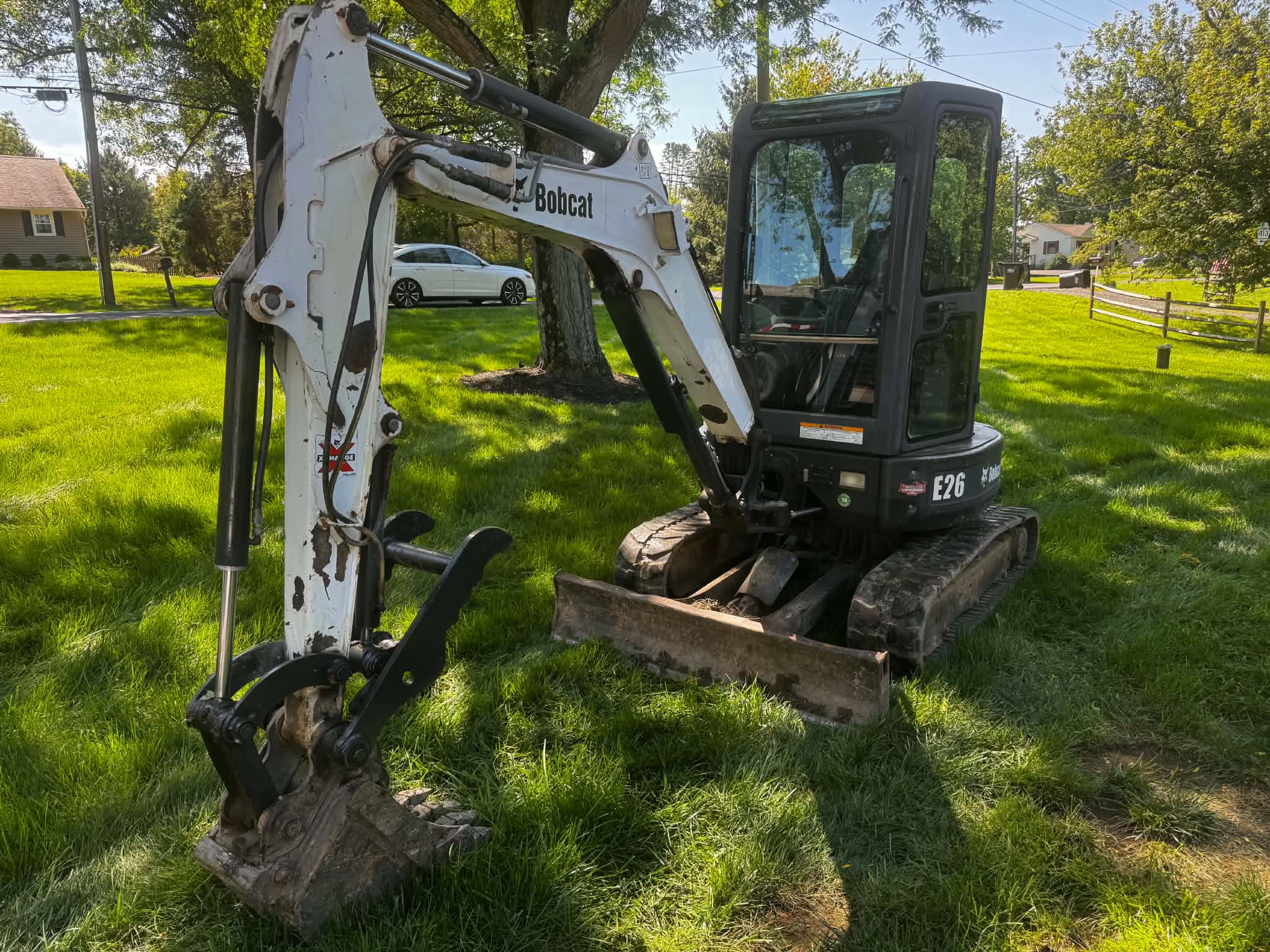 Bobcat E26 mini excavator rental near Doylestown, PA