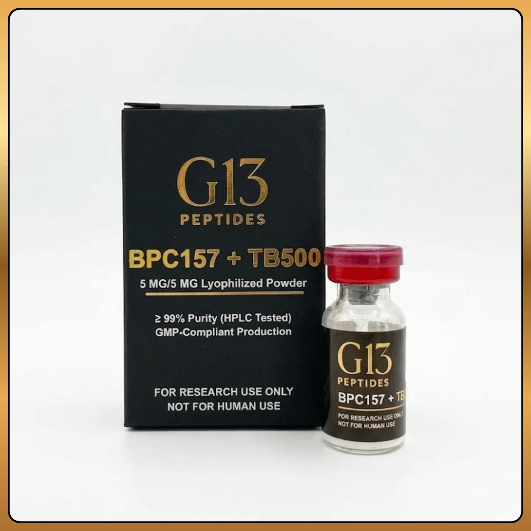 BPC 157 plus TB500 research material vial by G13 Labs