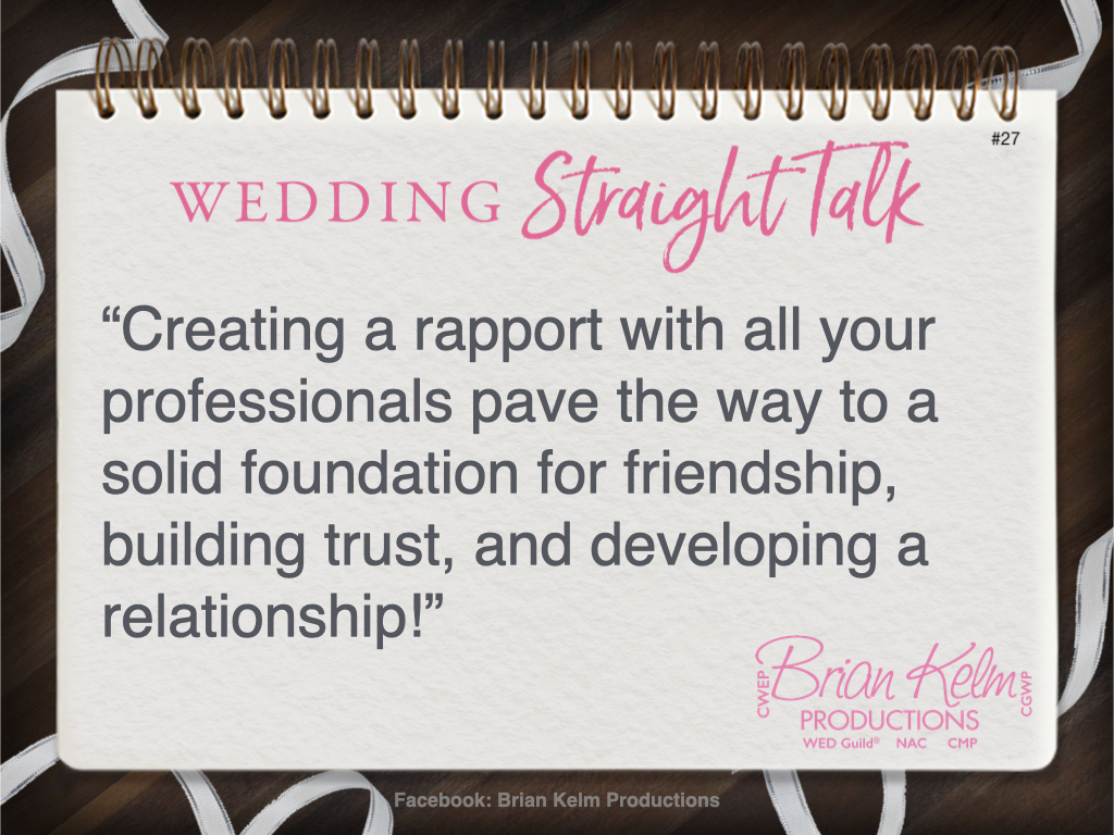 wedding straight talk, real world wedding messages, no nonsense wedding ideas, wedding thoughts, wedding authenticity, wedding integrity, brian kelm, brian kelm productions, brian kelm wedding mc, brian kelm wedding planner, brian kelm master wedding event planner, a solid foundation, wedding foundation, wedding connection, wedding relationship