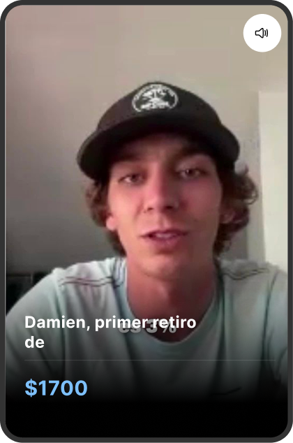 Damien, primer retiro de $1700