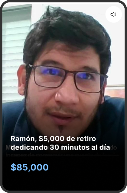 Miguel, $500 en su primer mes y +$85,000 bajo gestión.