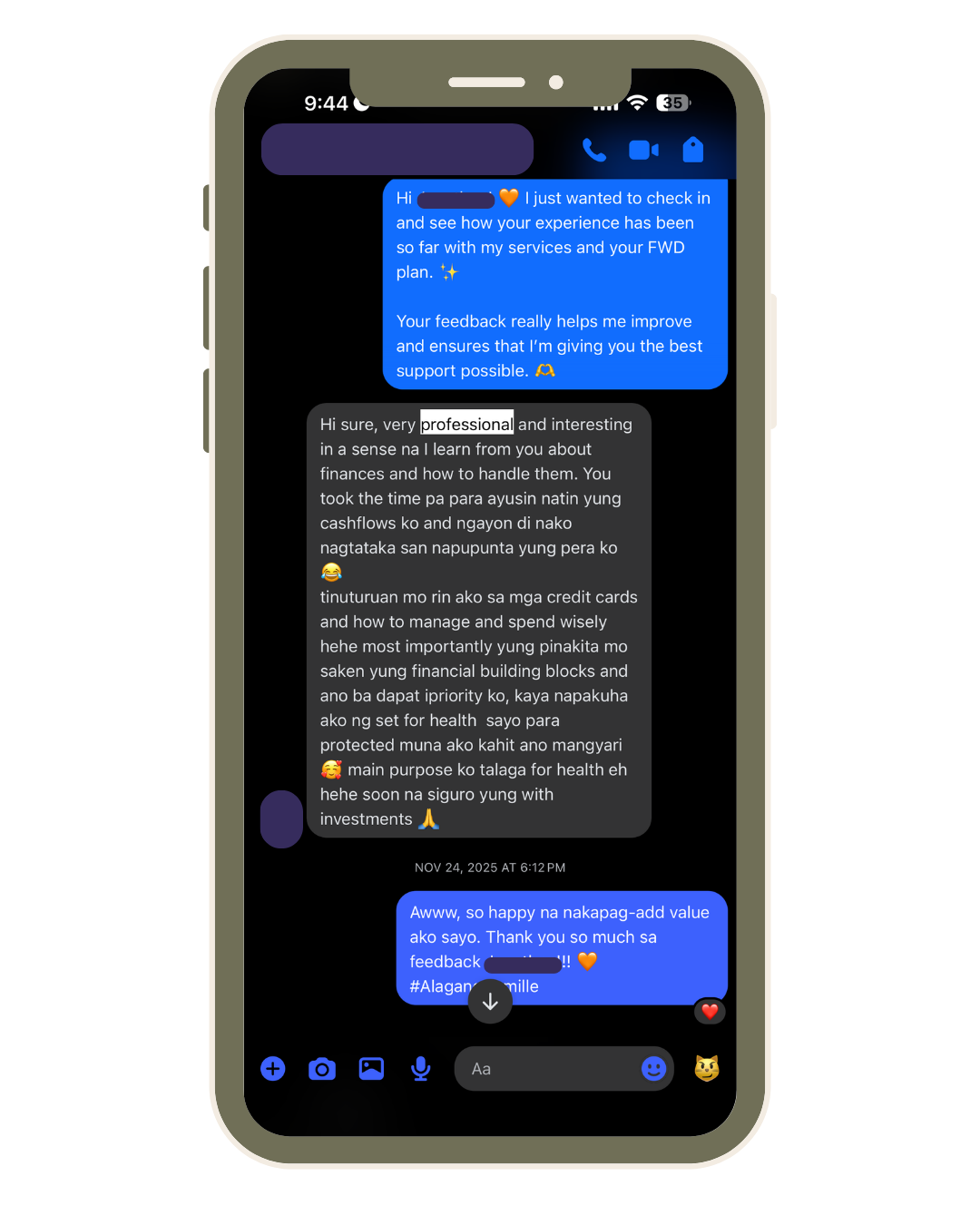 Client testimonial — Network Engineer