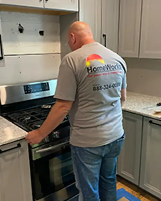 Installing a stove in a finished kitchen