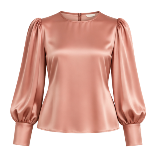 Lillie in rose silk satin