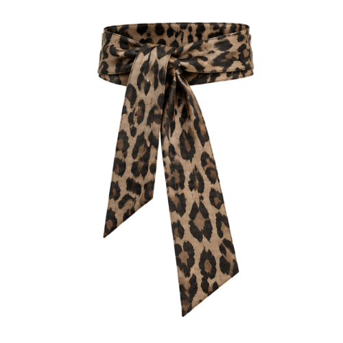 Bea in a leopard print