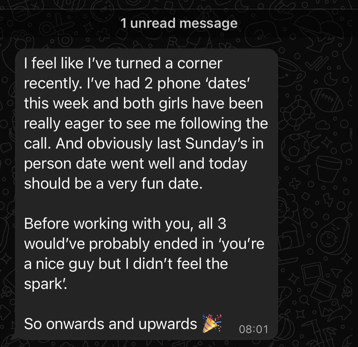 Message from a reader