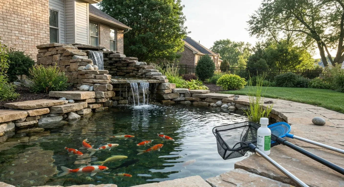 Koi pond installation