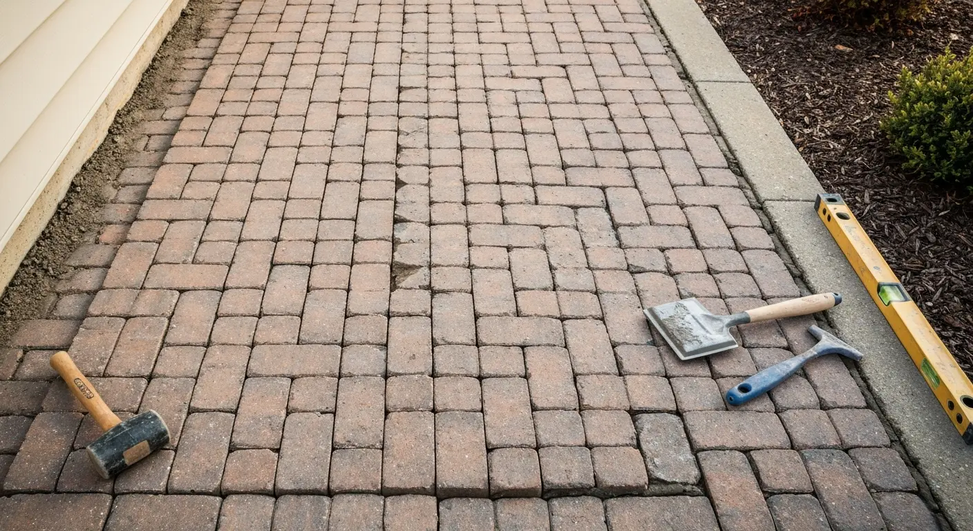 Brick paver repair work