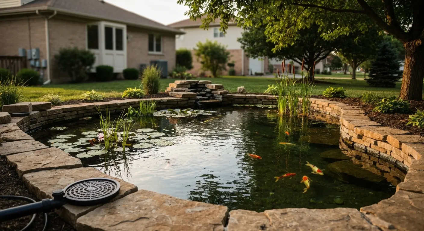 Koi pond installation