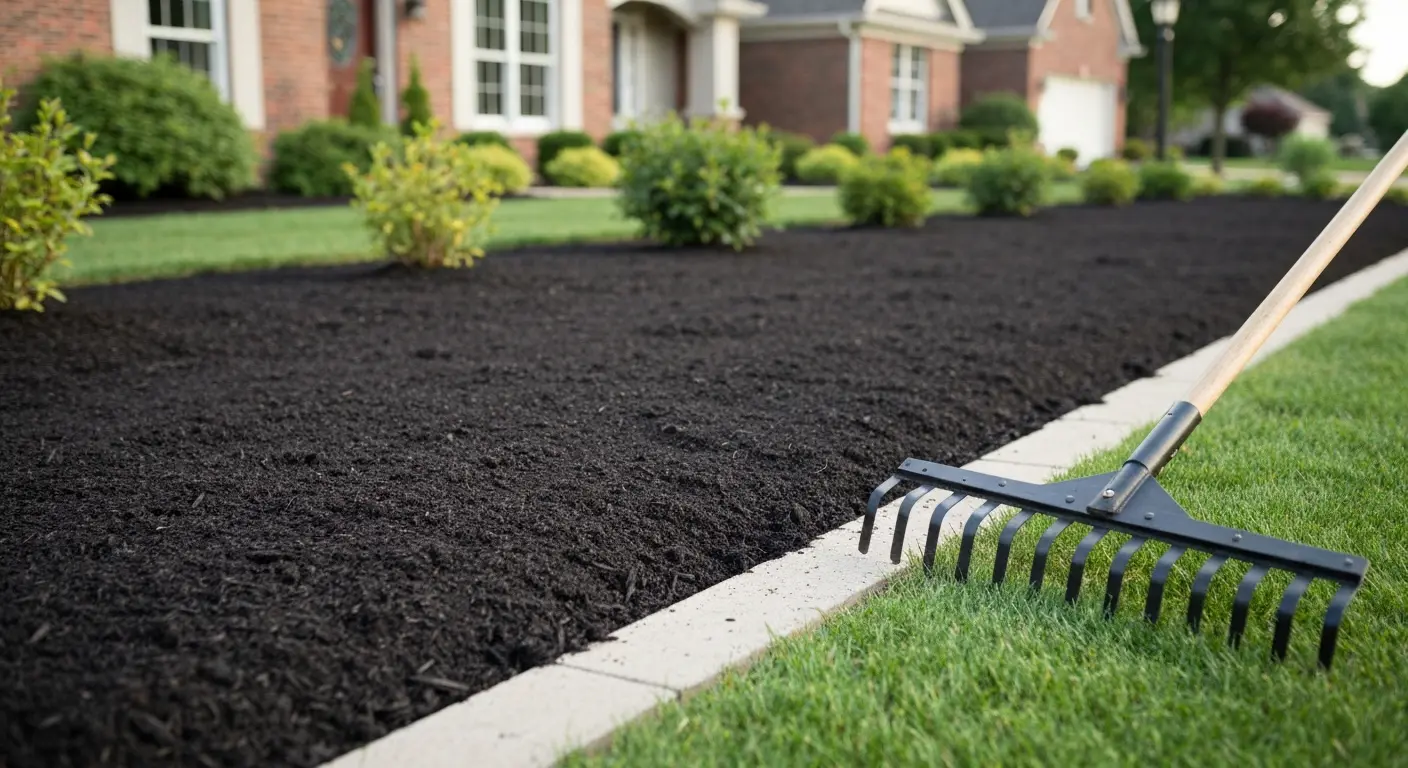 Mulch refresh and bed cleanup