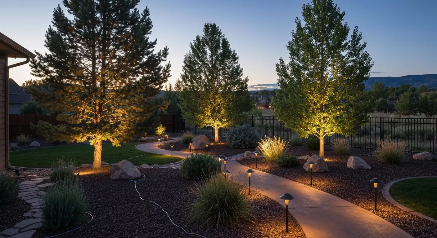 Landscape feature lighting