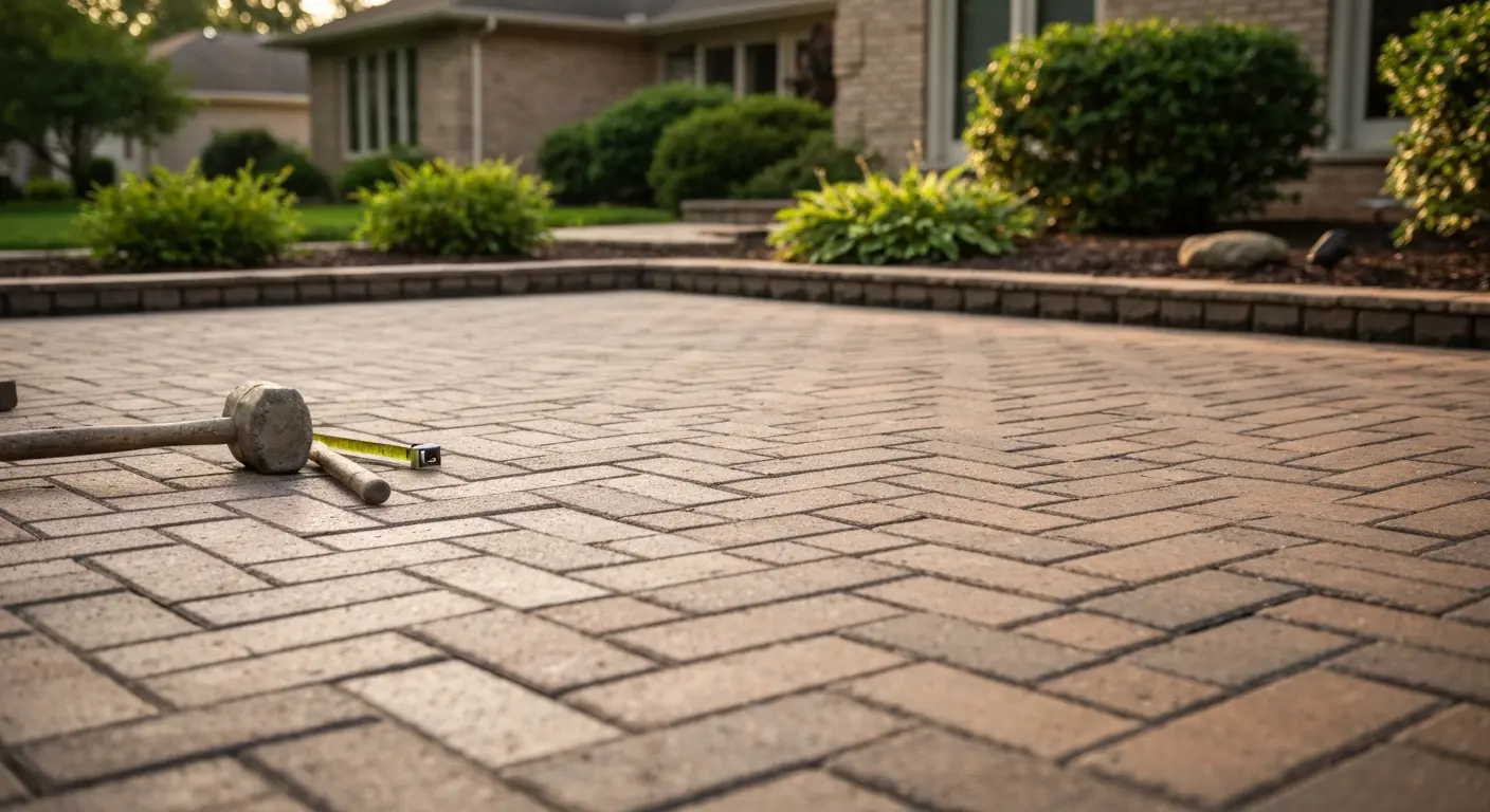Brick paver patio