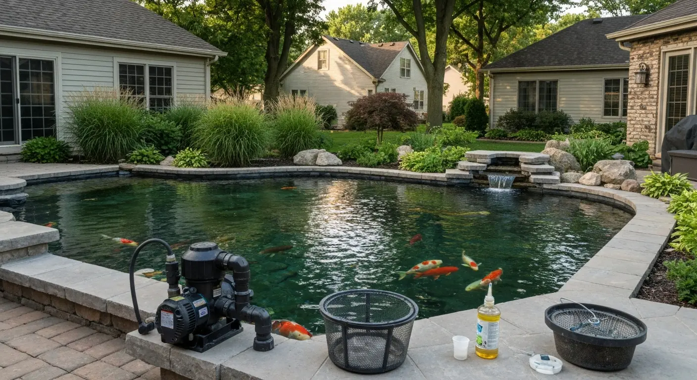 Koi pond installation