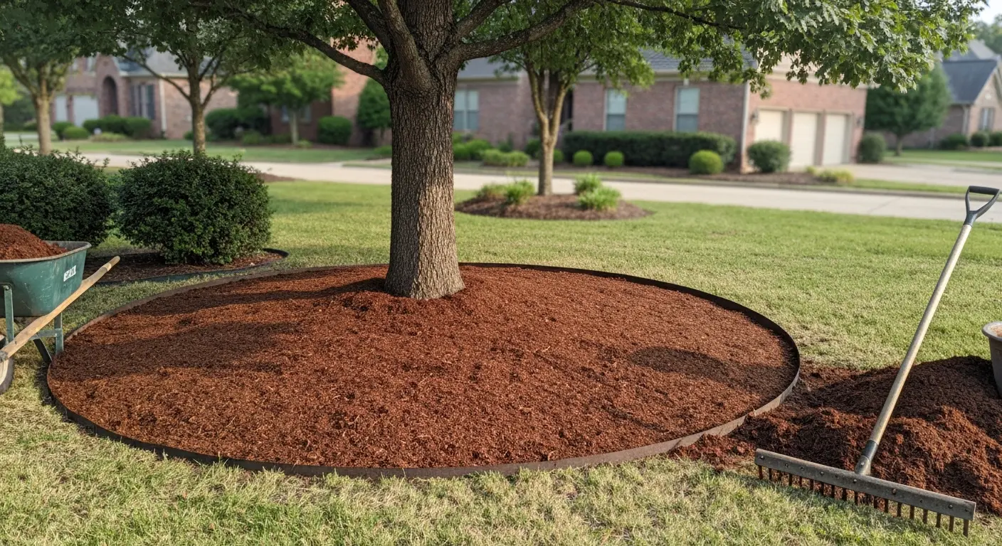 Tree mulch installation