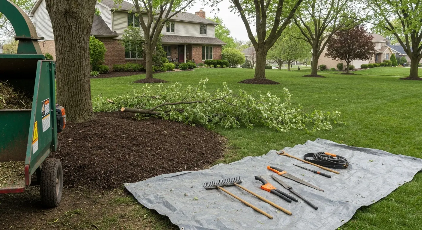 Branch removal and debris clearing