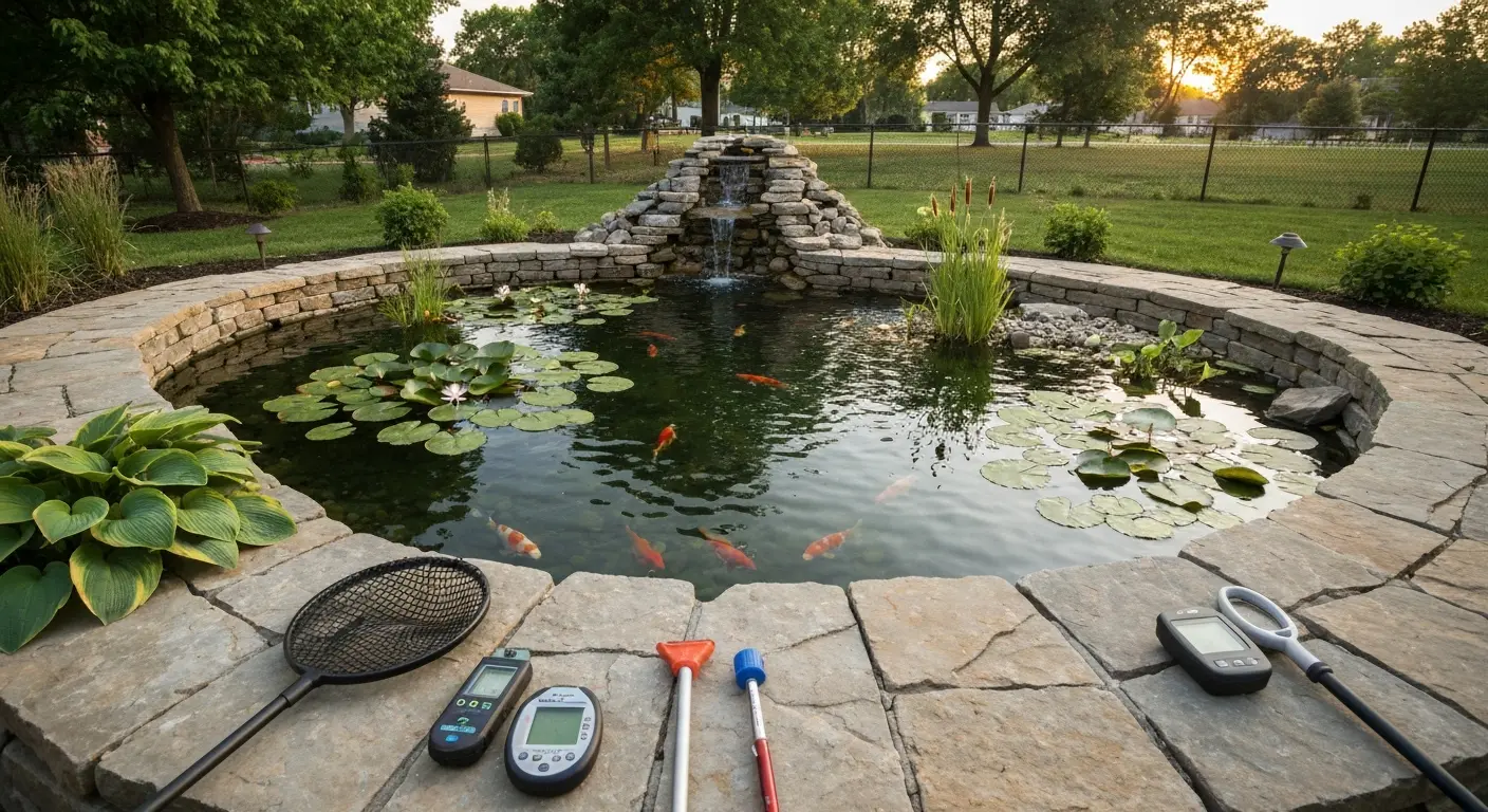Koi pond installation