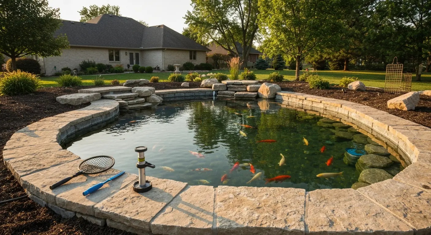 Koi pond installation